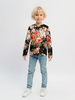 Детский лонгслив / Лилии и розы