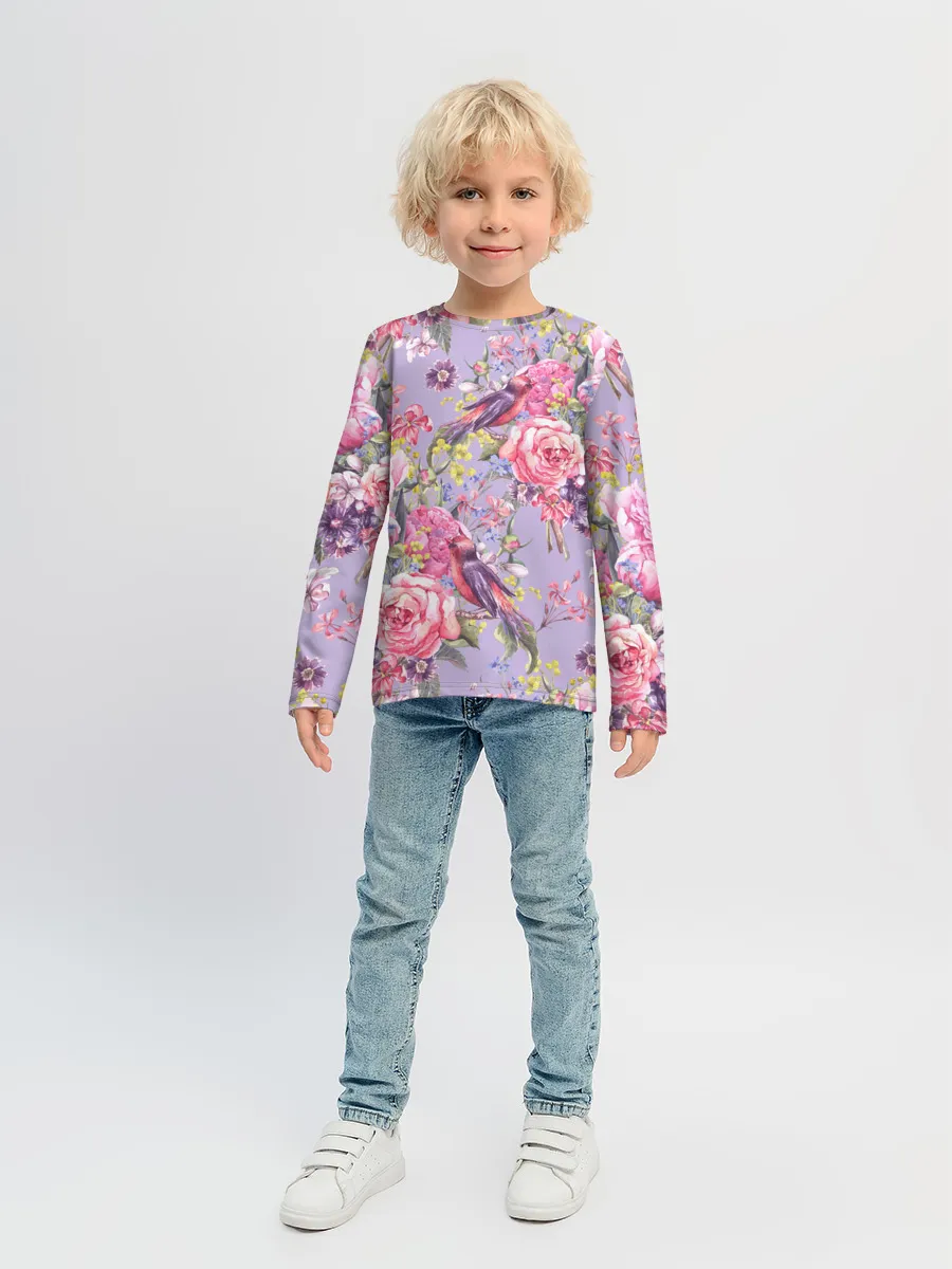Детский лонгслив / Лилии и розы