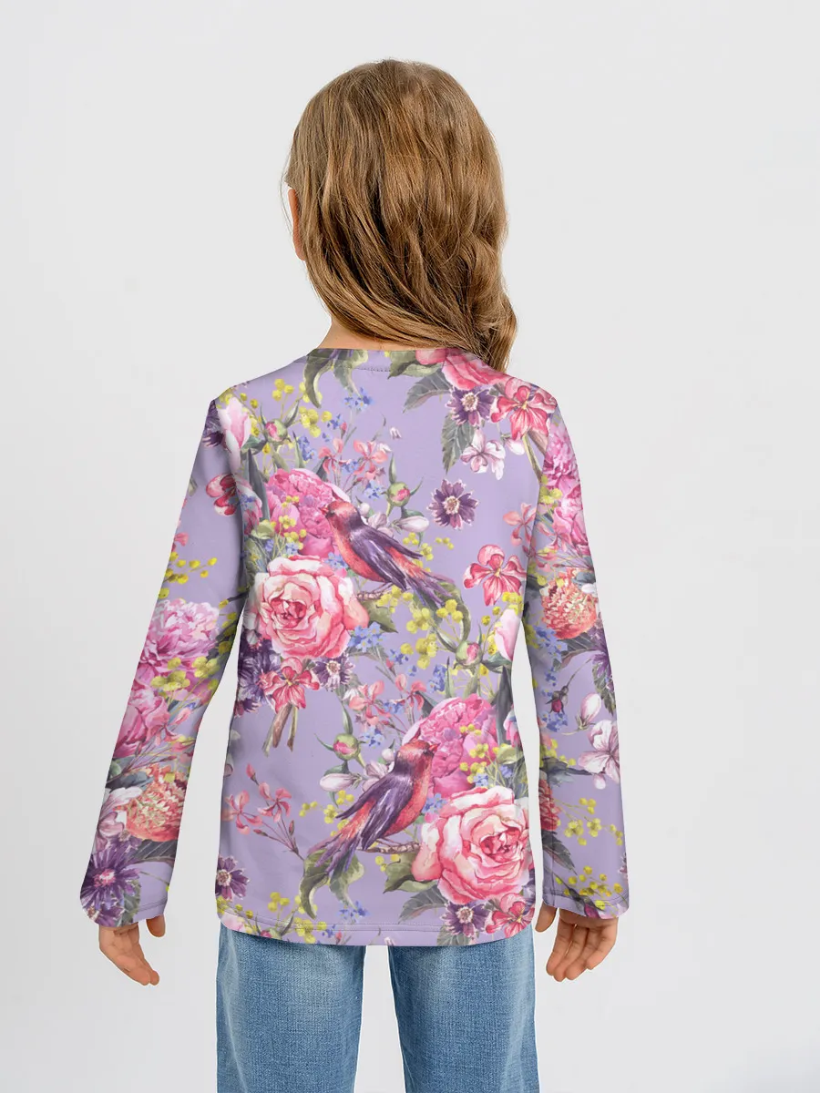 Детский лонгслив / Лилии и розы