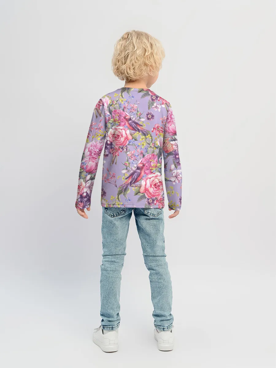 Детский лонгслив / Лилии и розы