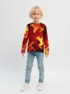 Детский лонгслив / Огненная лава