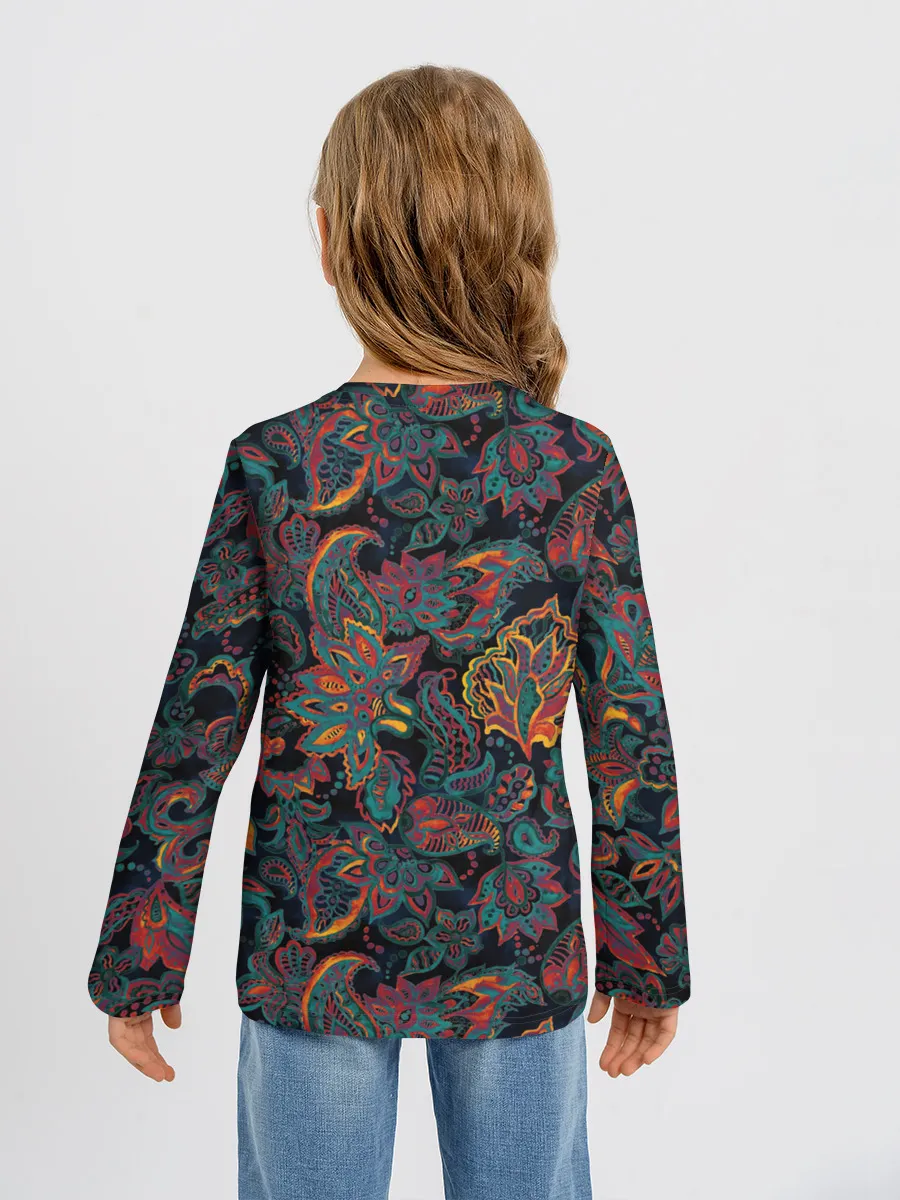 Детский лонгслив / Узор пейсли