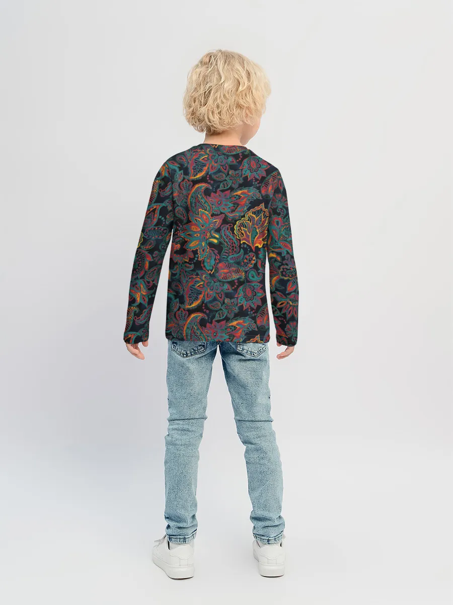 Детский лонгслив / Узор пейсли