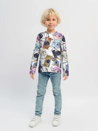 Детский лонгслив / Старинные фотоаппараты