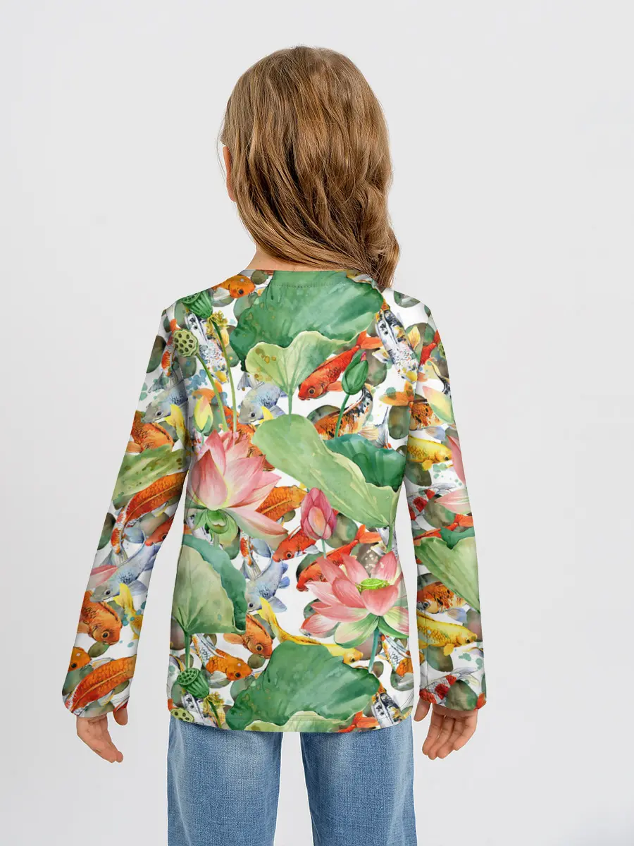 Детский лонгслив / Карпы кои