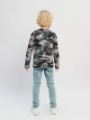 Детский лонгслив / Серый камуфляж