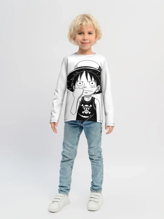 Детский лонгслив / палец в носу One Piece