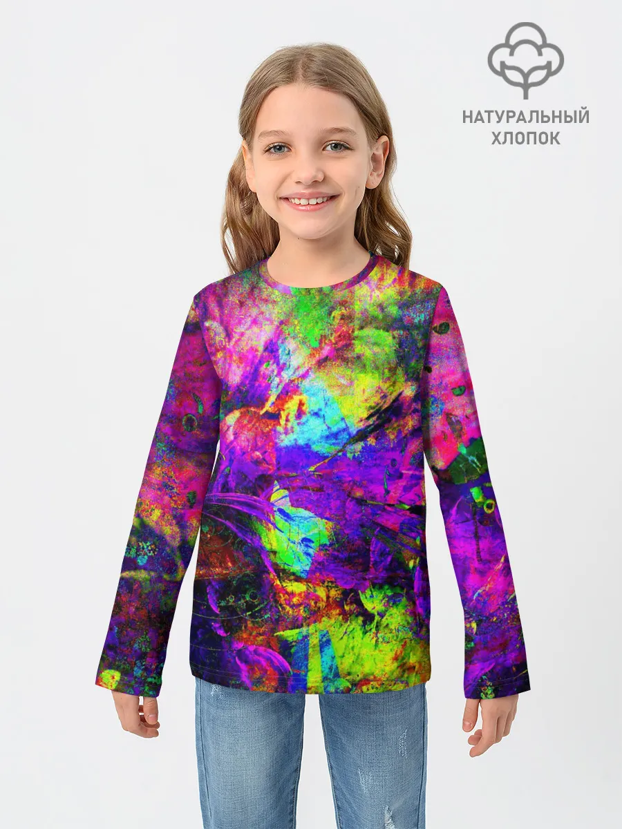 Детский лонгслив / Буйство цвета