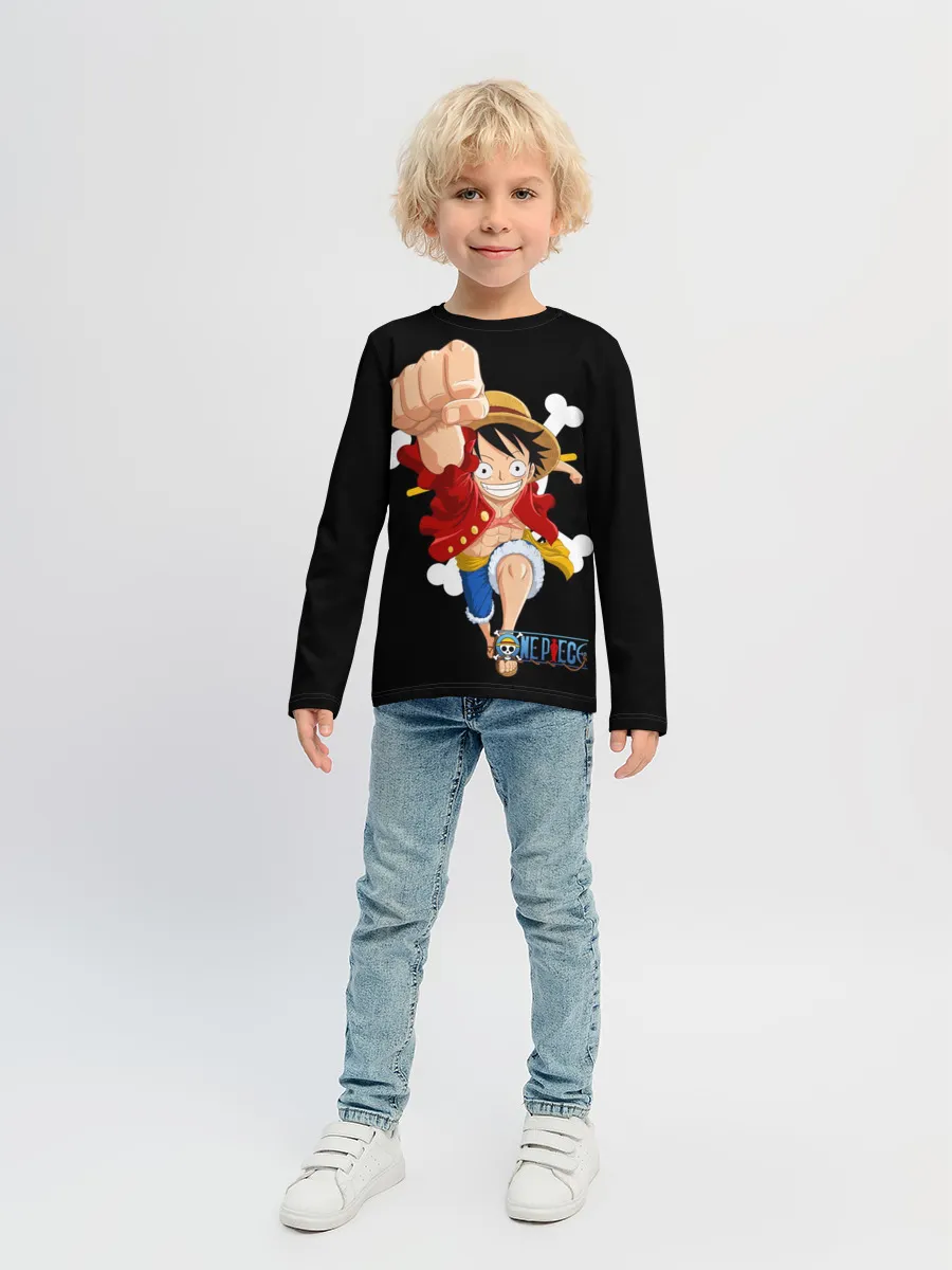 Детский лонгслив / удар One Piece