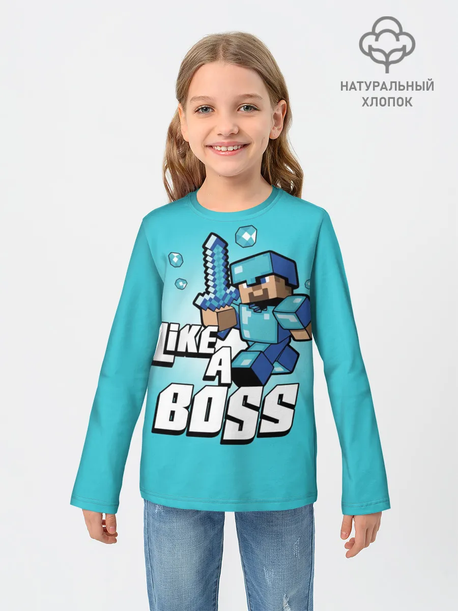 Детский лонгслив / Майнкрафт