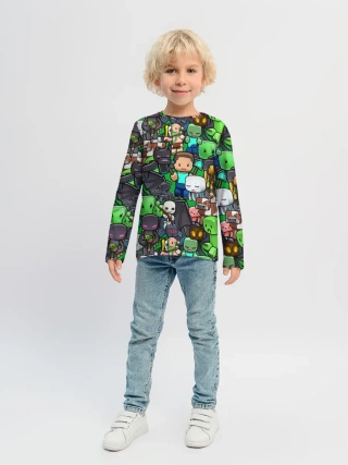 Детский лонгслив / Майнкрафт