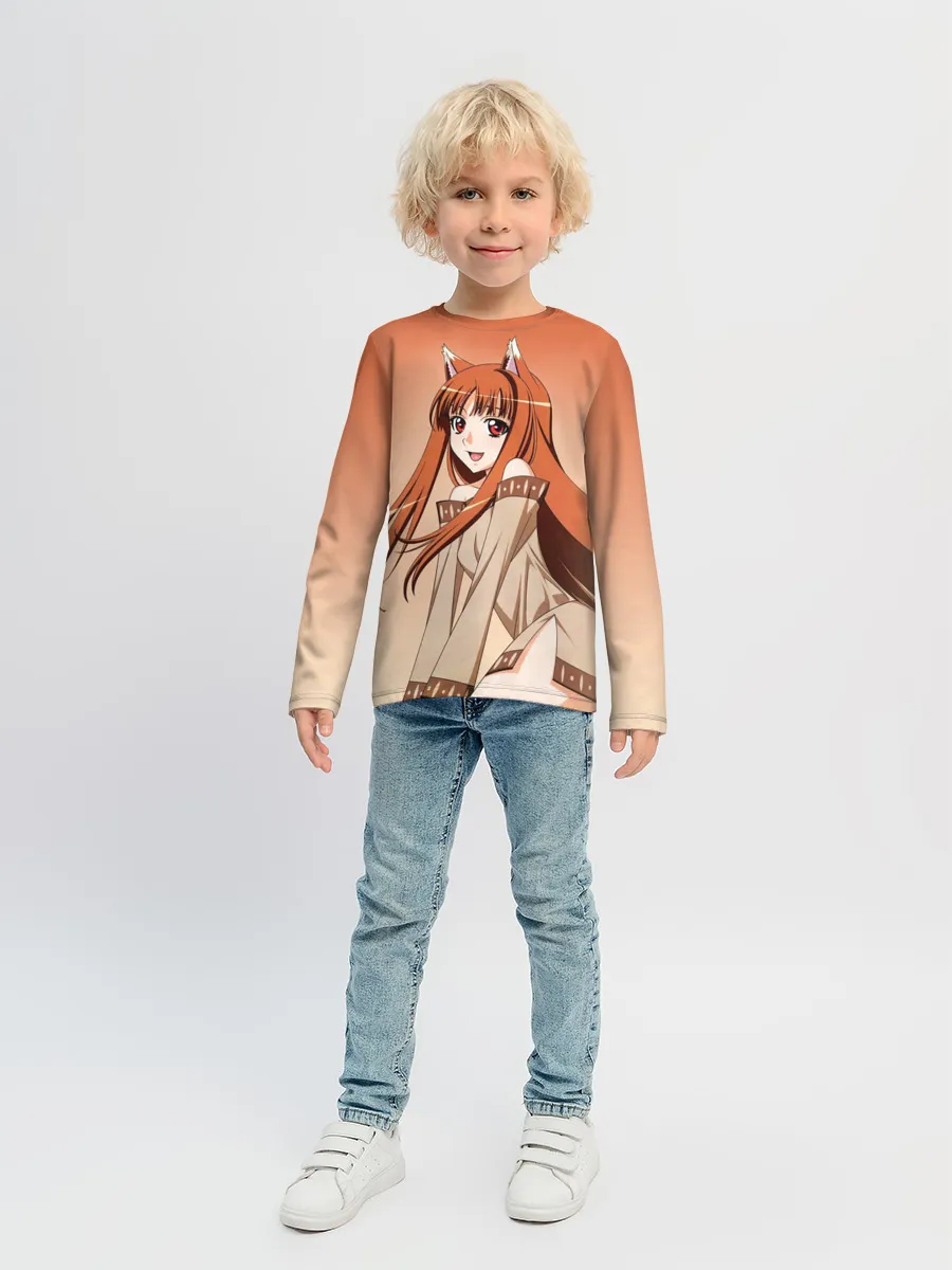 Детский лонгслив / Милая аниме девочка-оборотень