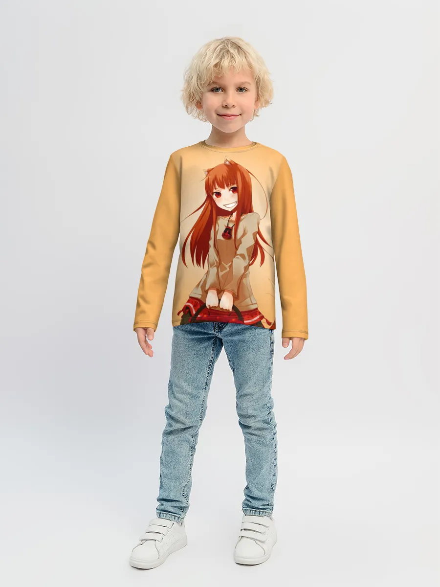 Детский лонгслив / Волчица и пряности