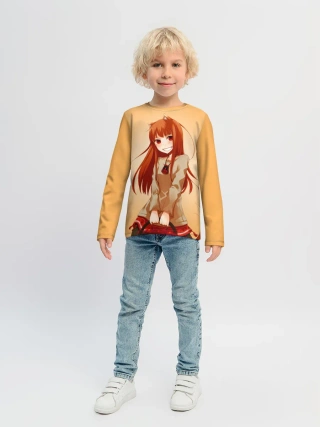 Детский лонгслив / Волчица и пряности