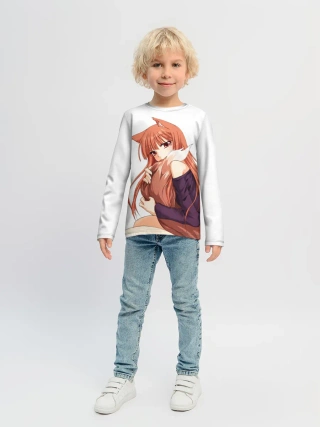 Детский лонгслив / Волчица и пряности