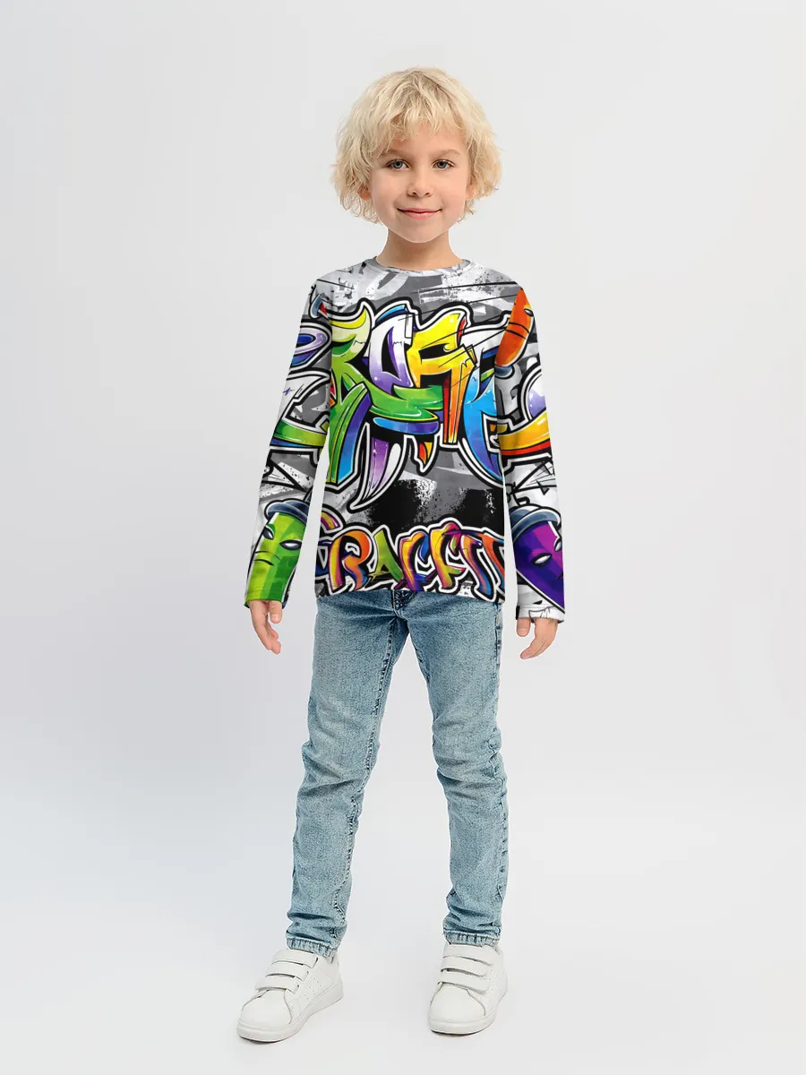 Детский лонгслив / city street