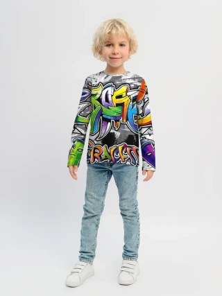 Детский лонгслив / city street