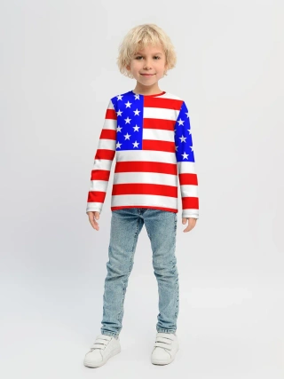 Детский лонгслив / АМЕРИКАНСКИЙ ФЛАГ