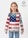 Детский лонгслив / Америка Флаг