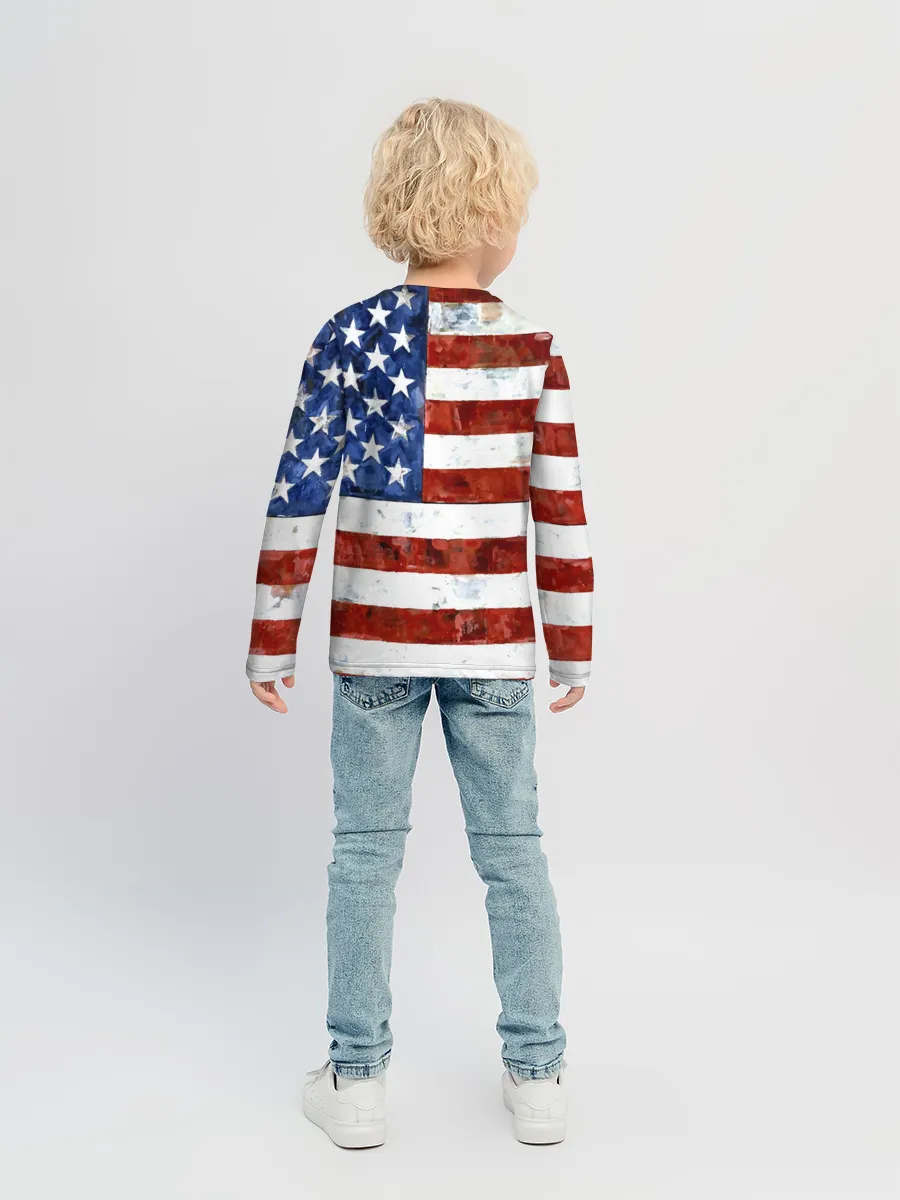Детский лонгслив / США ФЛАГ