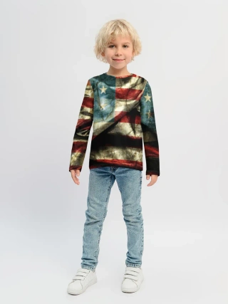 Детский лонгслив / USA 3D