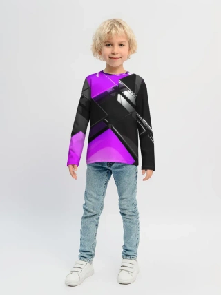 Детский лонгслив / Неоновые кубы