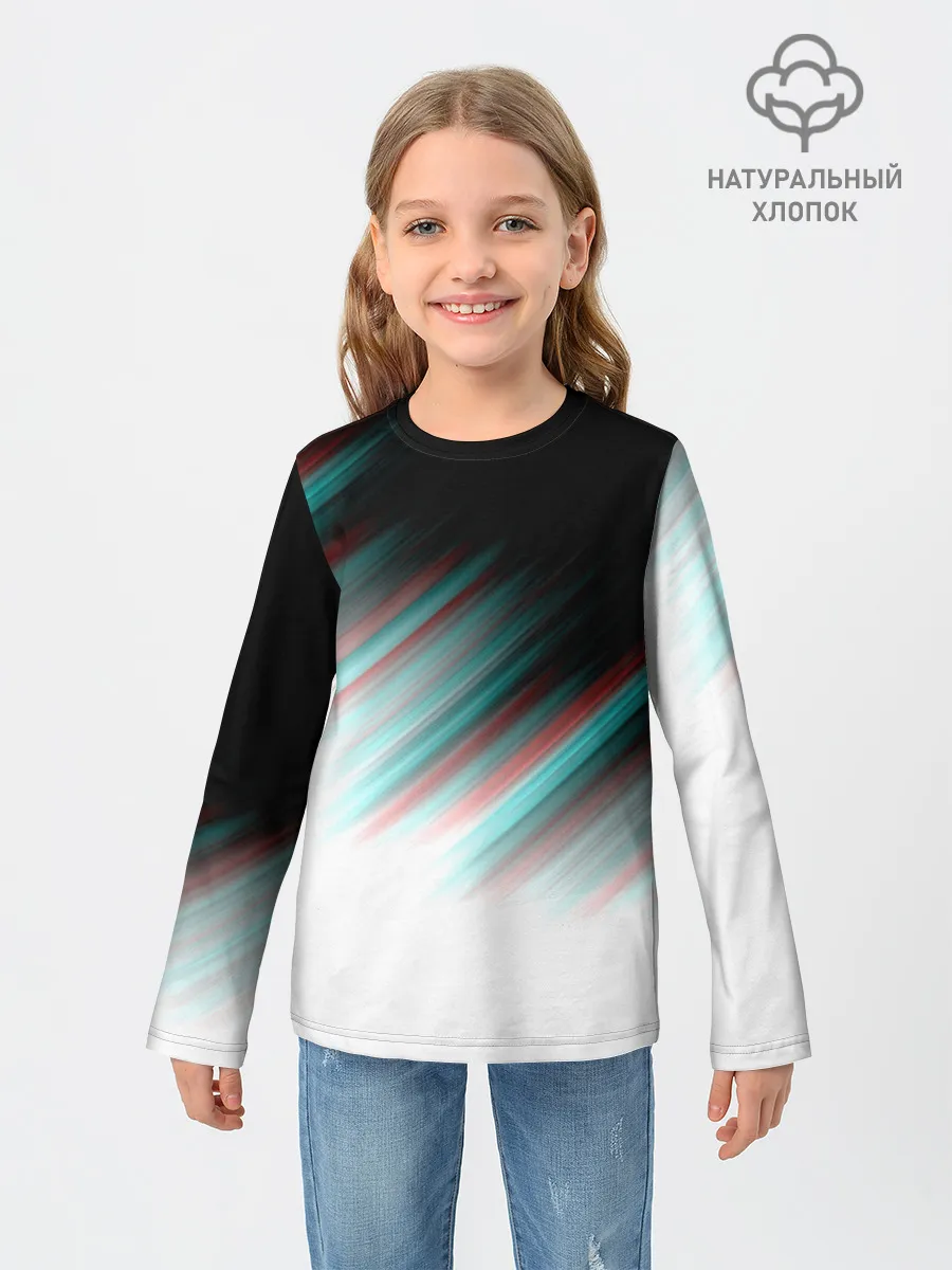 Детский лонгслив / GLITCH STRIPES