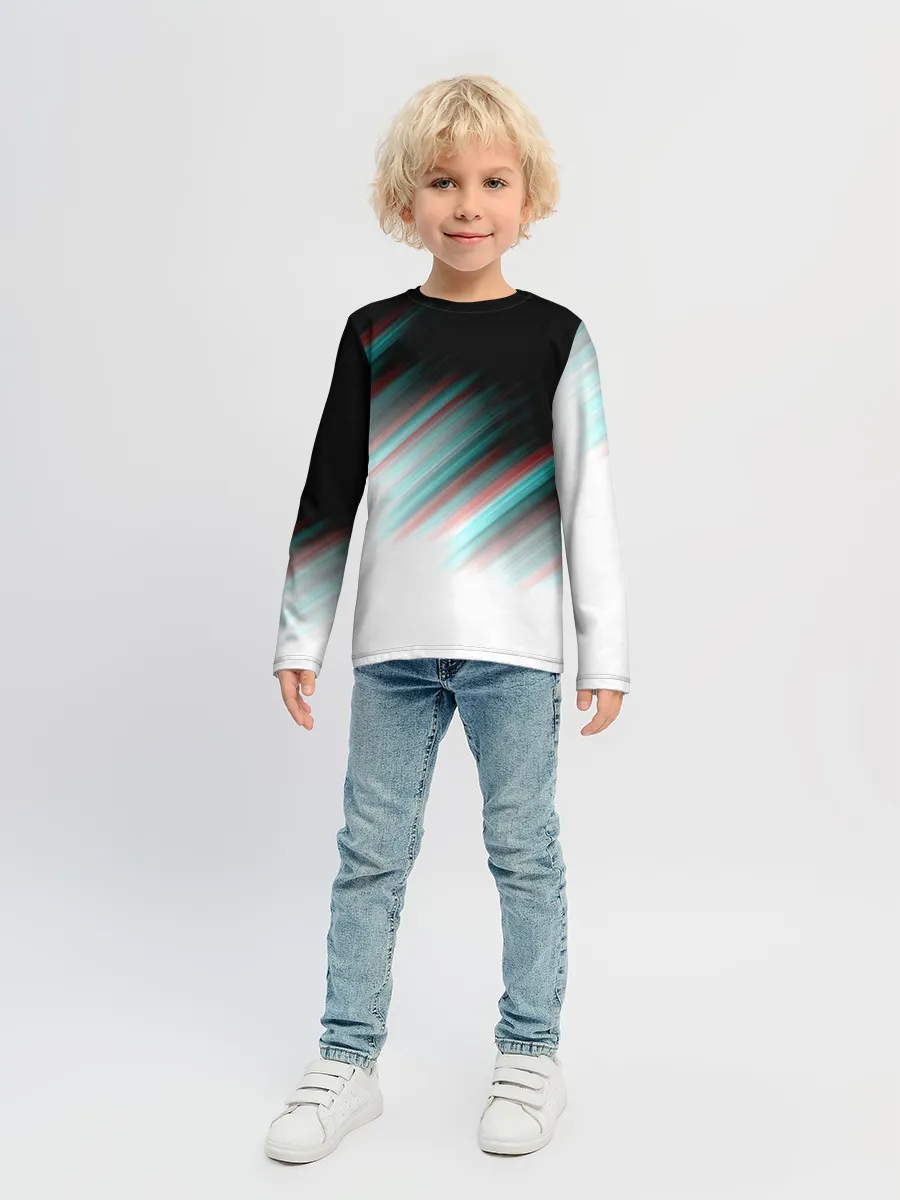 Детский лонгслив / GLITCH STRIPES