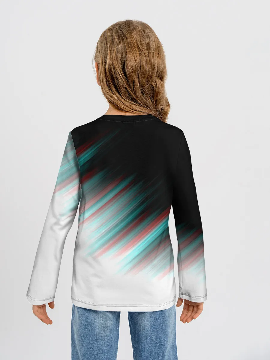 Детский лонгслив / GLITCH STRIPES