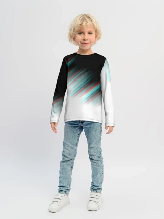 Детский лонгслив / GLITCH STRIPES