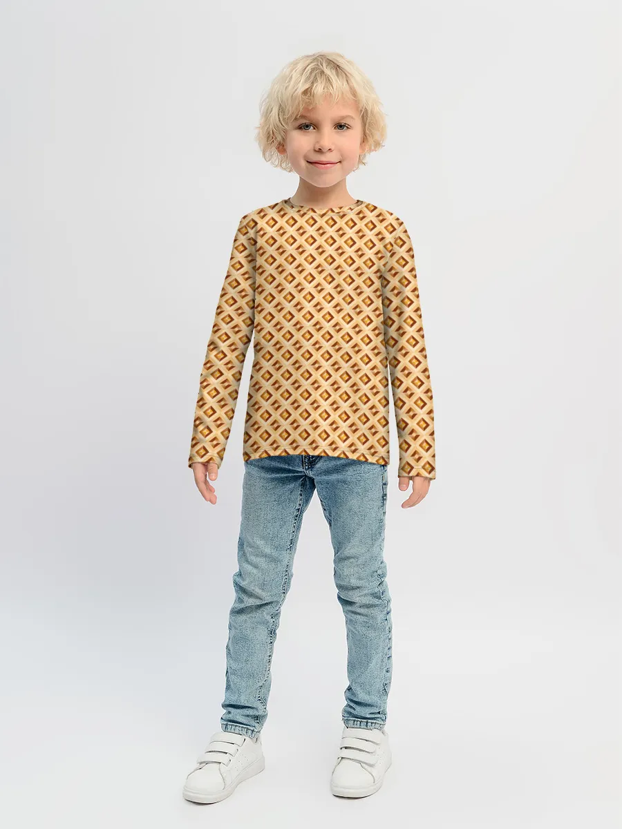 Детский лонгслив / Иллюзия в золотом