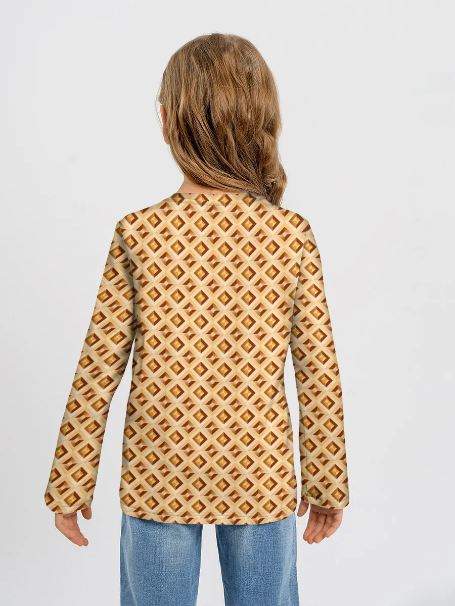 Детский лонгслив / Иллюзия в золотом