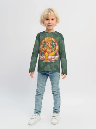 Детский лонгслив / Ганеша
