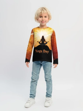 Детский лонгслив / International Yoga Day