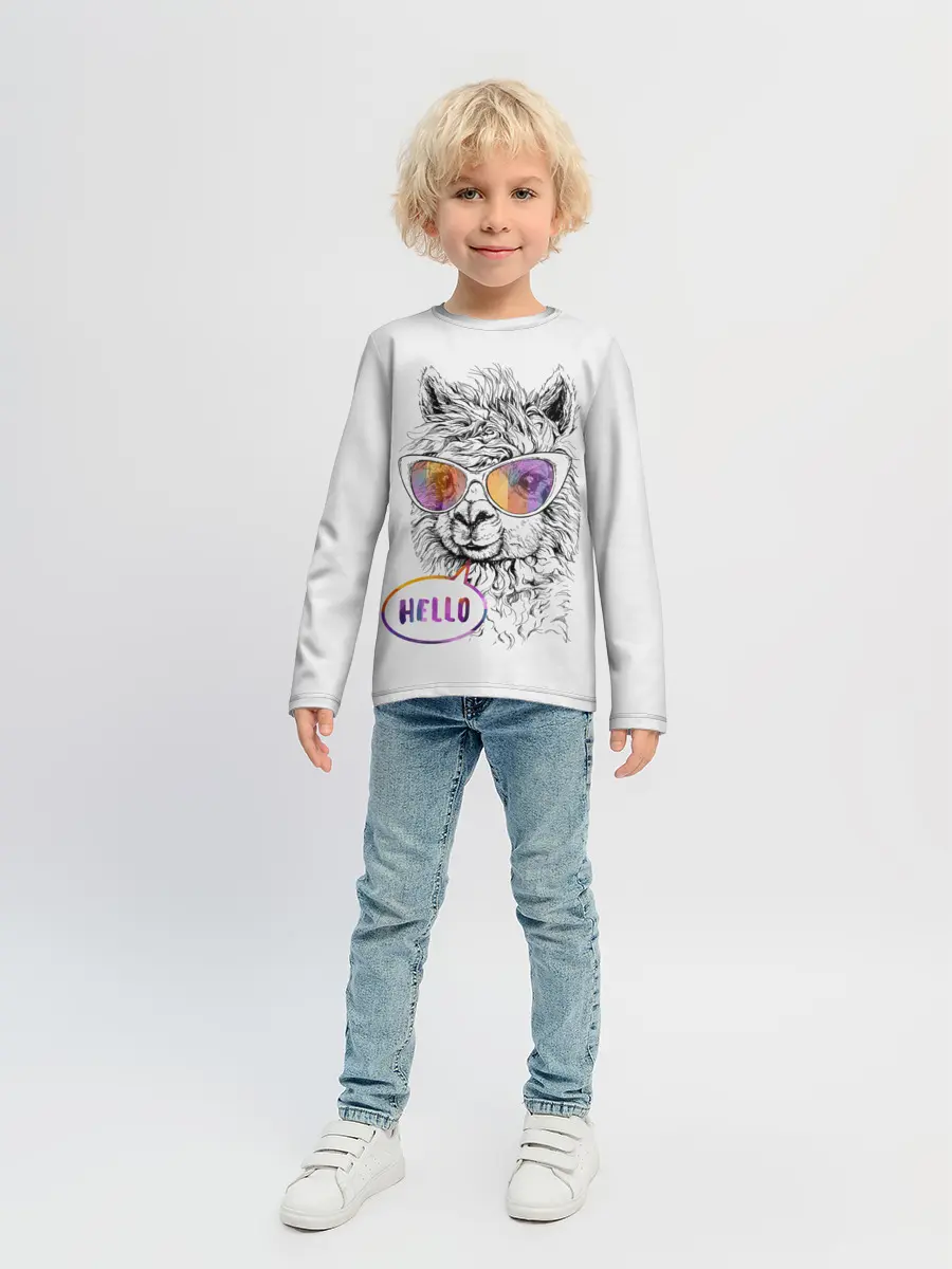 Детский лонгслив / Лама