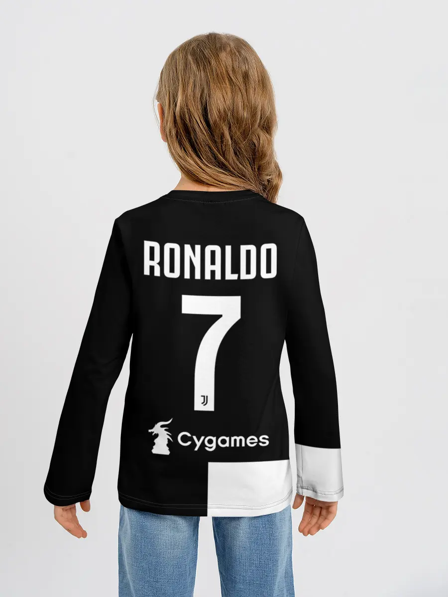 Детский лонгслив / Ronaldo Juventus Home 19/20
