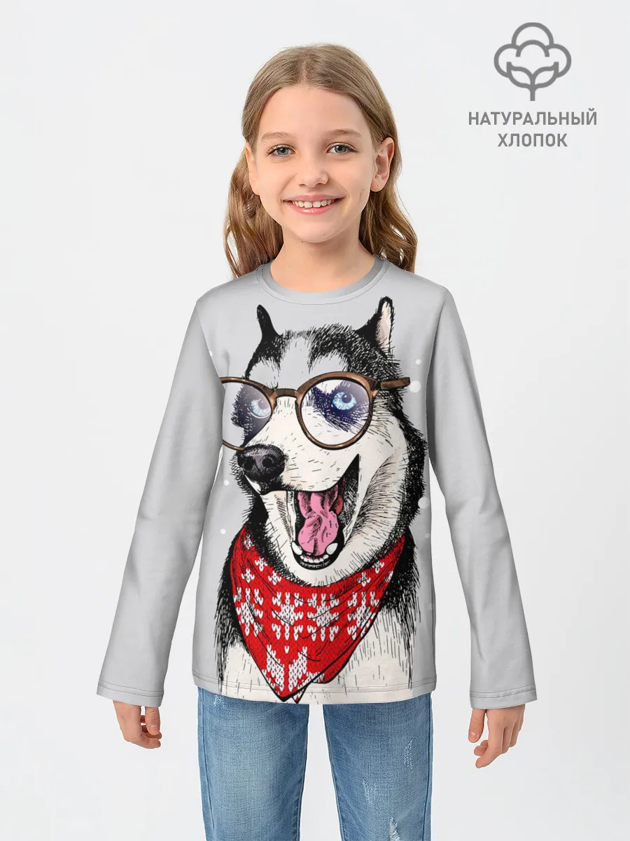 Детский лонгслив / Хаски