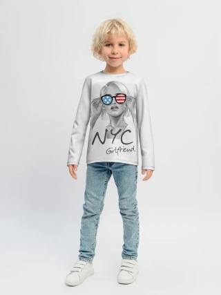 Детский лонгслив / NYC girlfriend