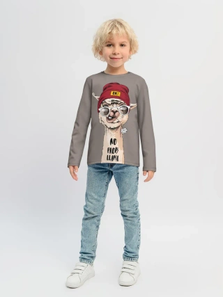 Детский лонгслив / llama