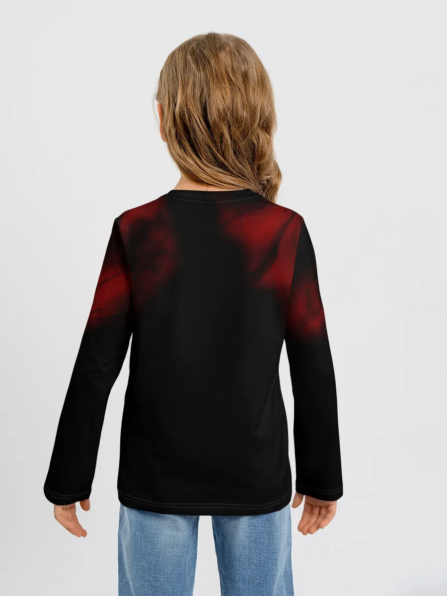 Детский лонгслив / Красное солнце Ванпанчмен