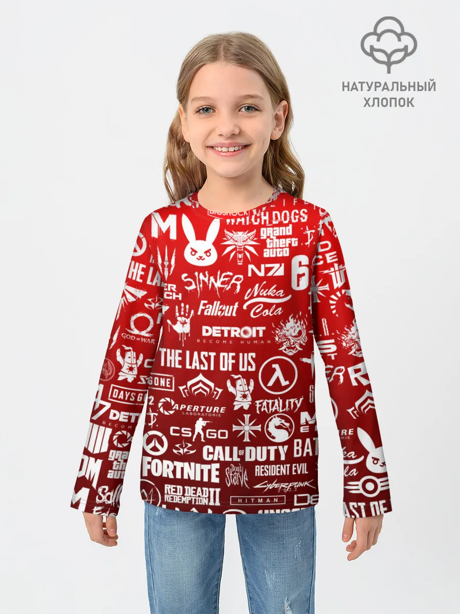 Детский лонгслив / ЛОГОТИПЫ ИГР