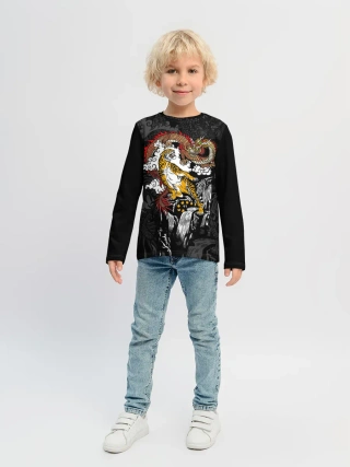 Детский лонгслив / Тигр и дракон