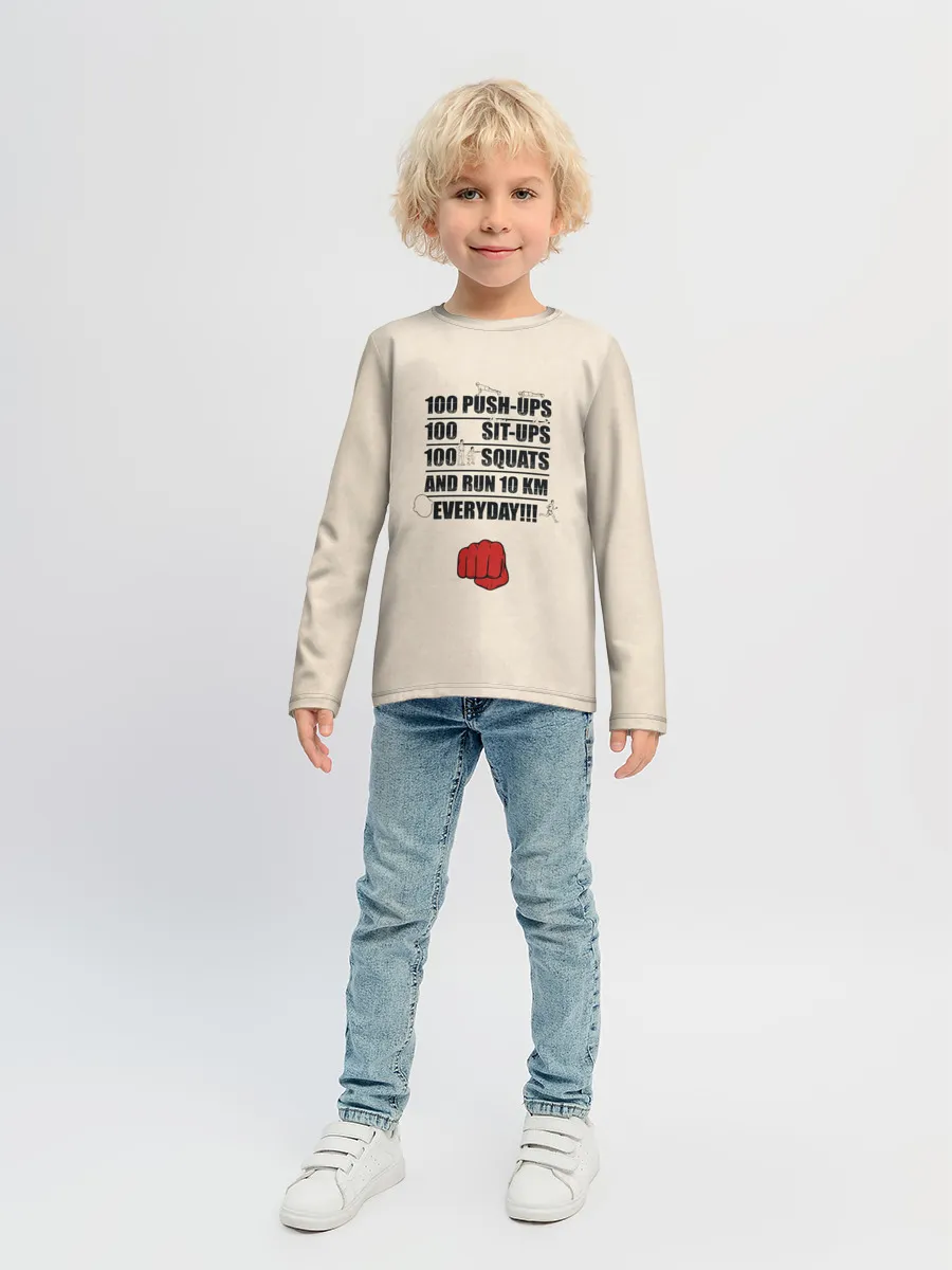 Детский лонгслив / Тренировка Сайтамы
