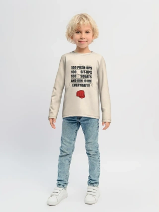 Детский лонгслив / Тренировка Сайтамы