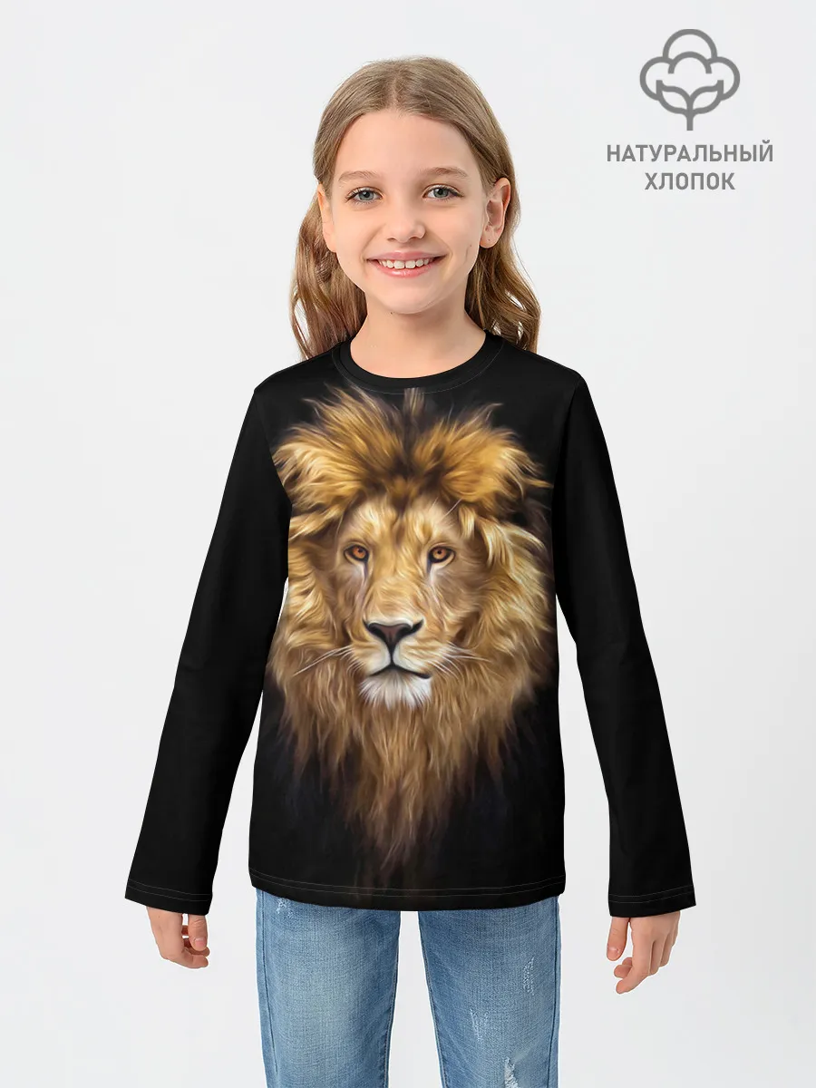Детский лонгслив / Лев