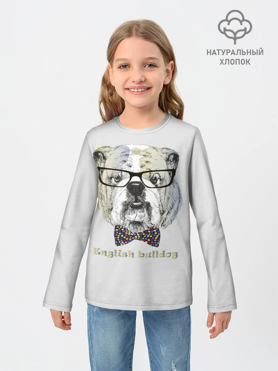 Детский лонгслив / Английский бульдог