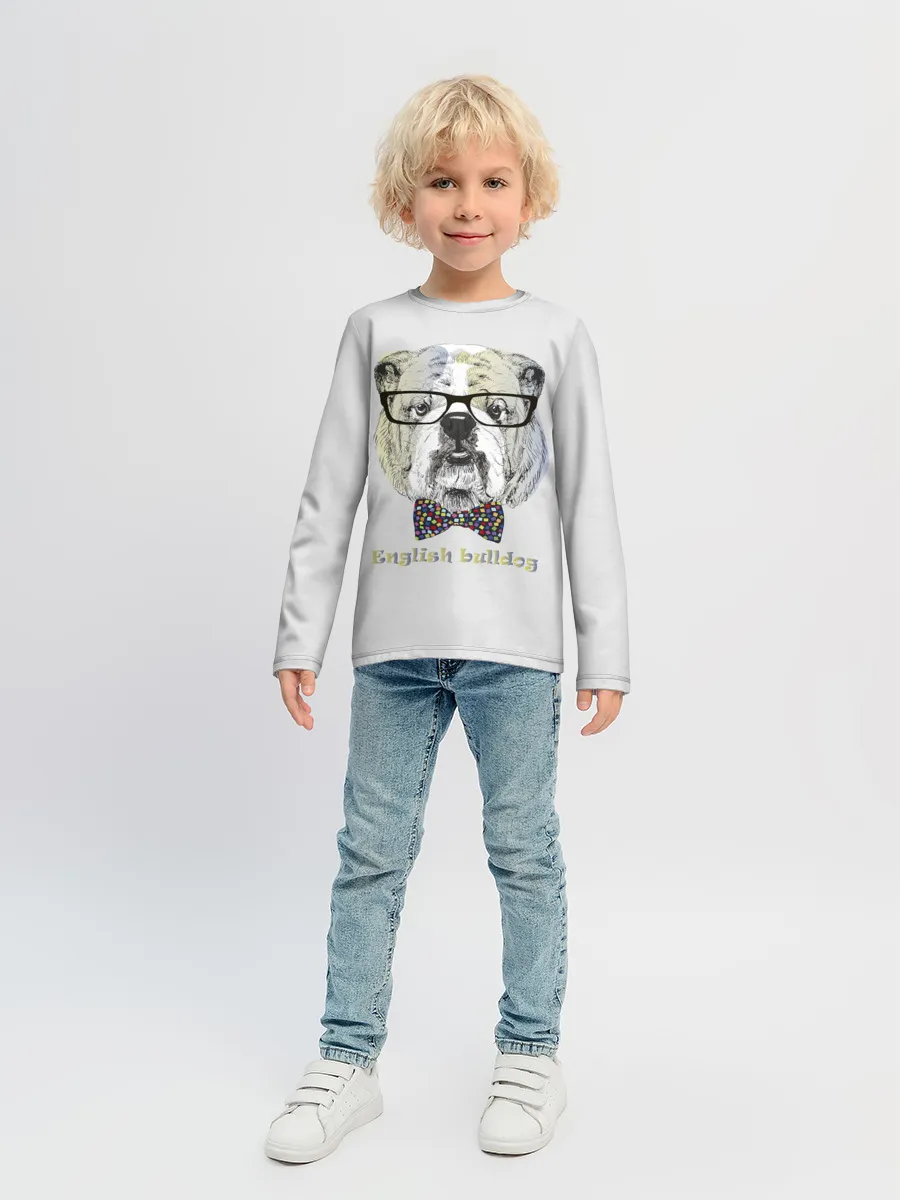 Детский лонгслив / Английский бульдог