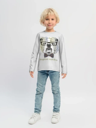 Детский лонгслив / Английский бульдог