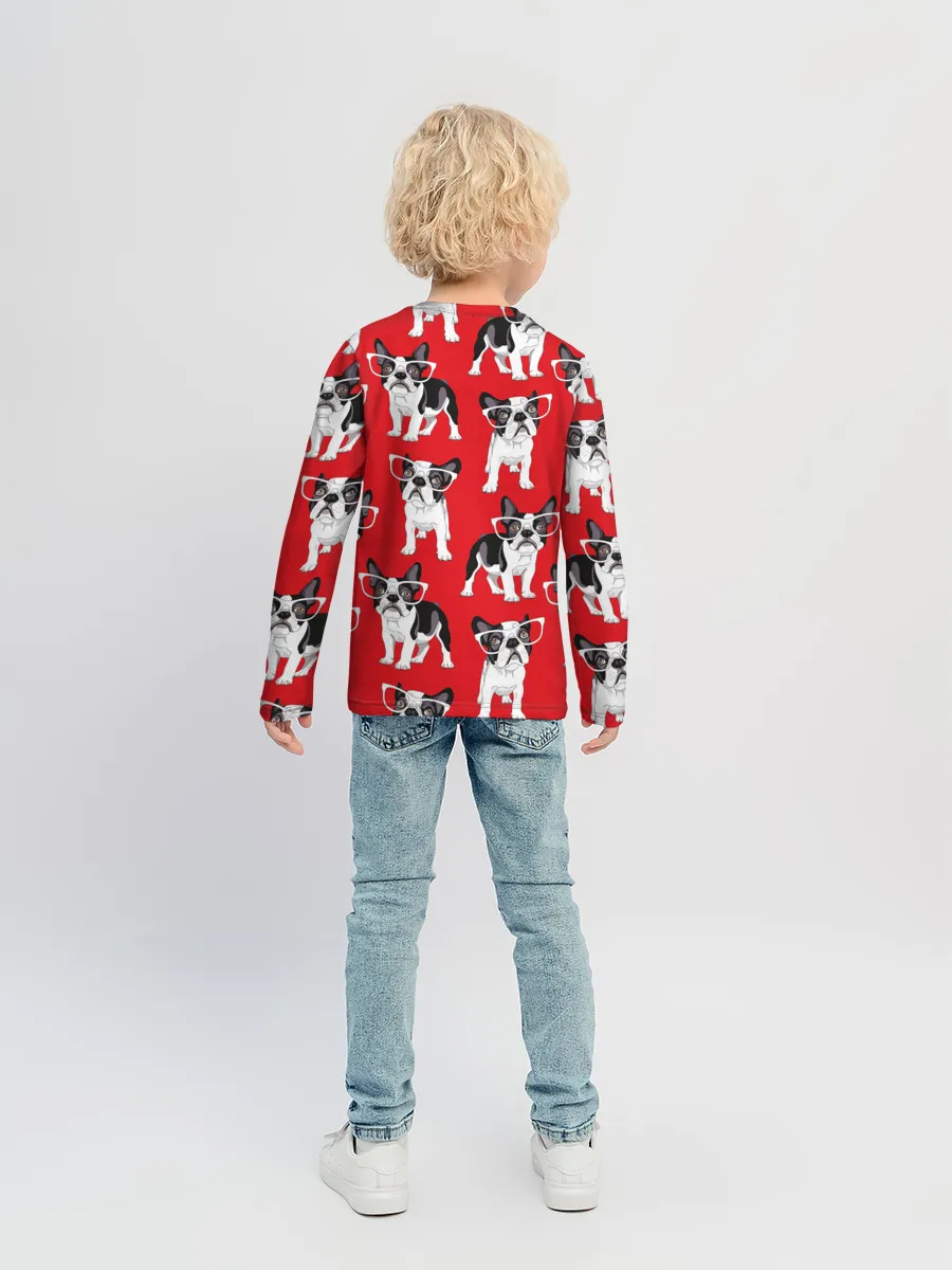 Детский лонгслив / Французские бульдоги