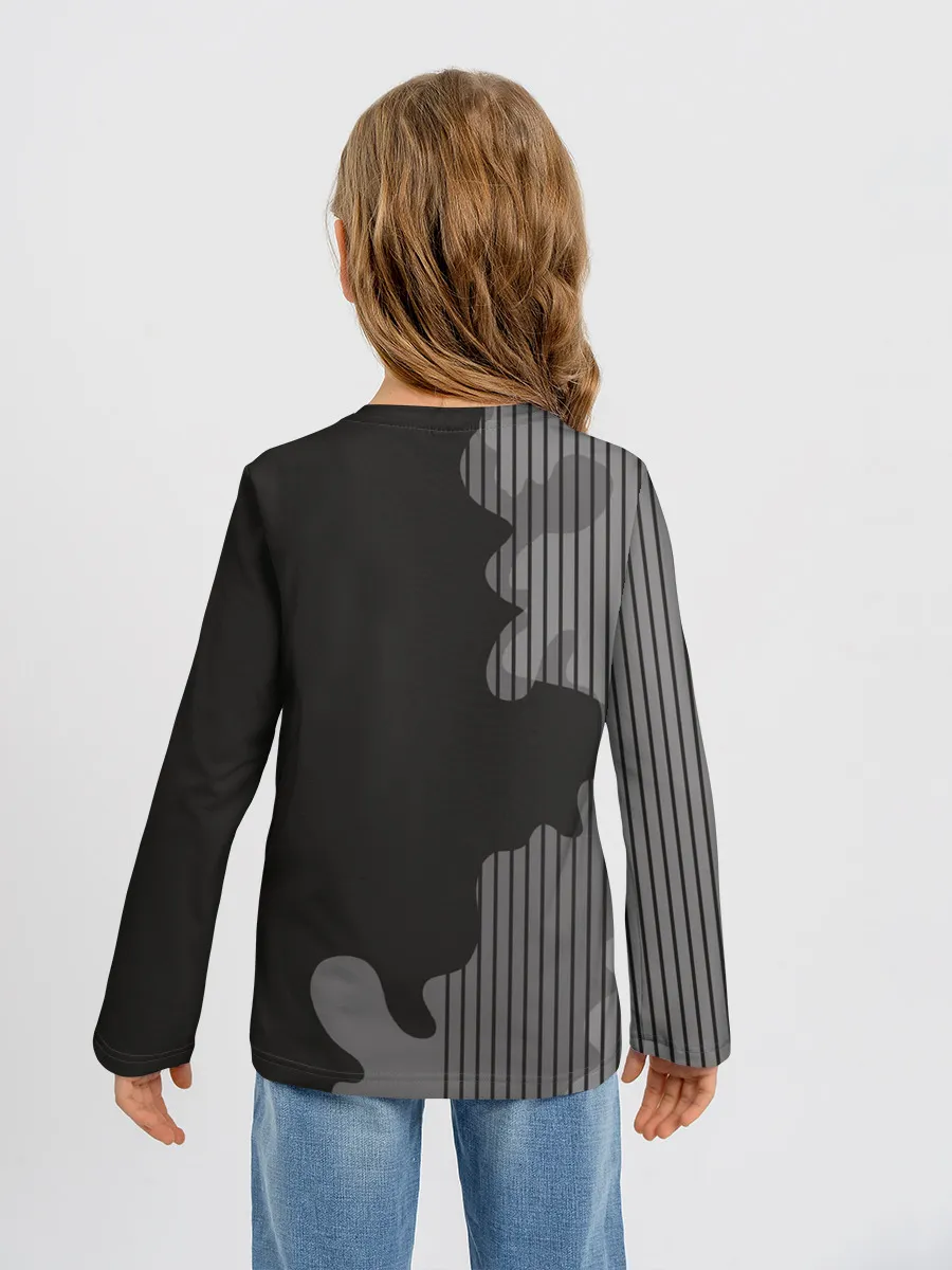 Детский лонгслив / Мопс в кармане